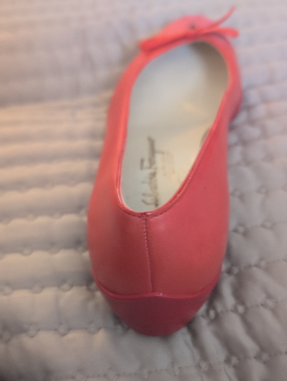Salvatore Ferragamo Red Bow-Accent Women's Flats Made In Italy Sz 9 - Picture 14 of 16